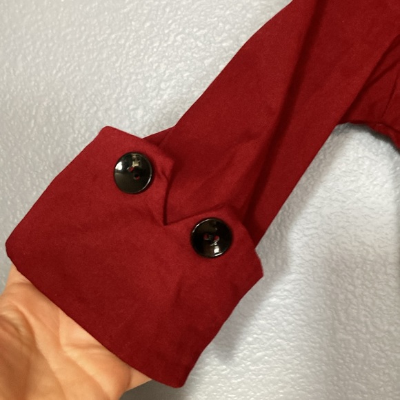 SWING DRESS/ Retro dress/ pin up dress/ maroon Size Lg - Picture 8 of 16